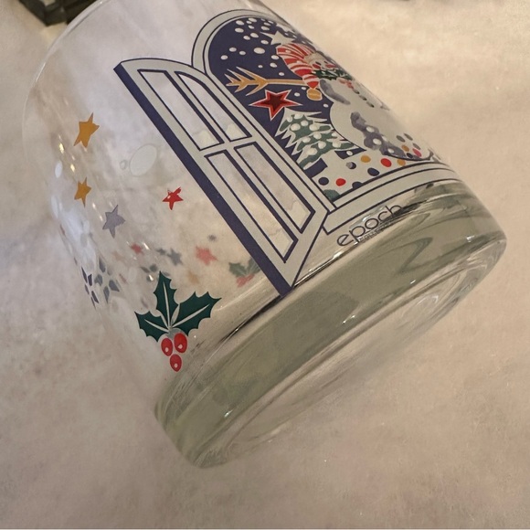 Vintage EPOCH Mr. Snowman Glass Glassware Coffee Tea Mug Bright Holiday USA - Picture 10 of 10